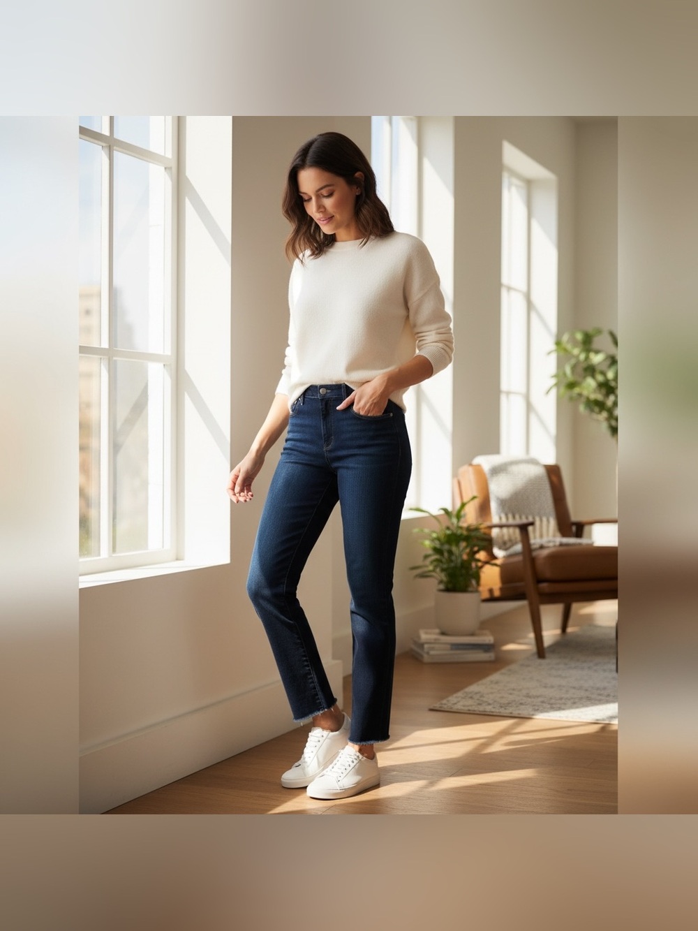 Levi's 724 Women's Dark Blue Straight Leg Jeans